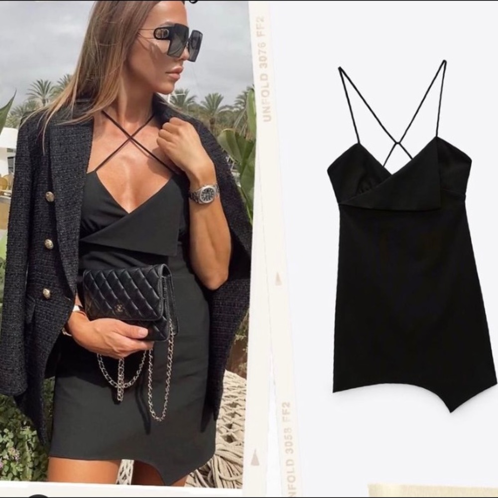 Zara Black Strappy Dress. NWT. Size Small.